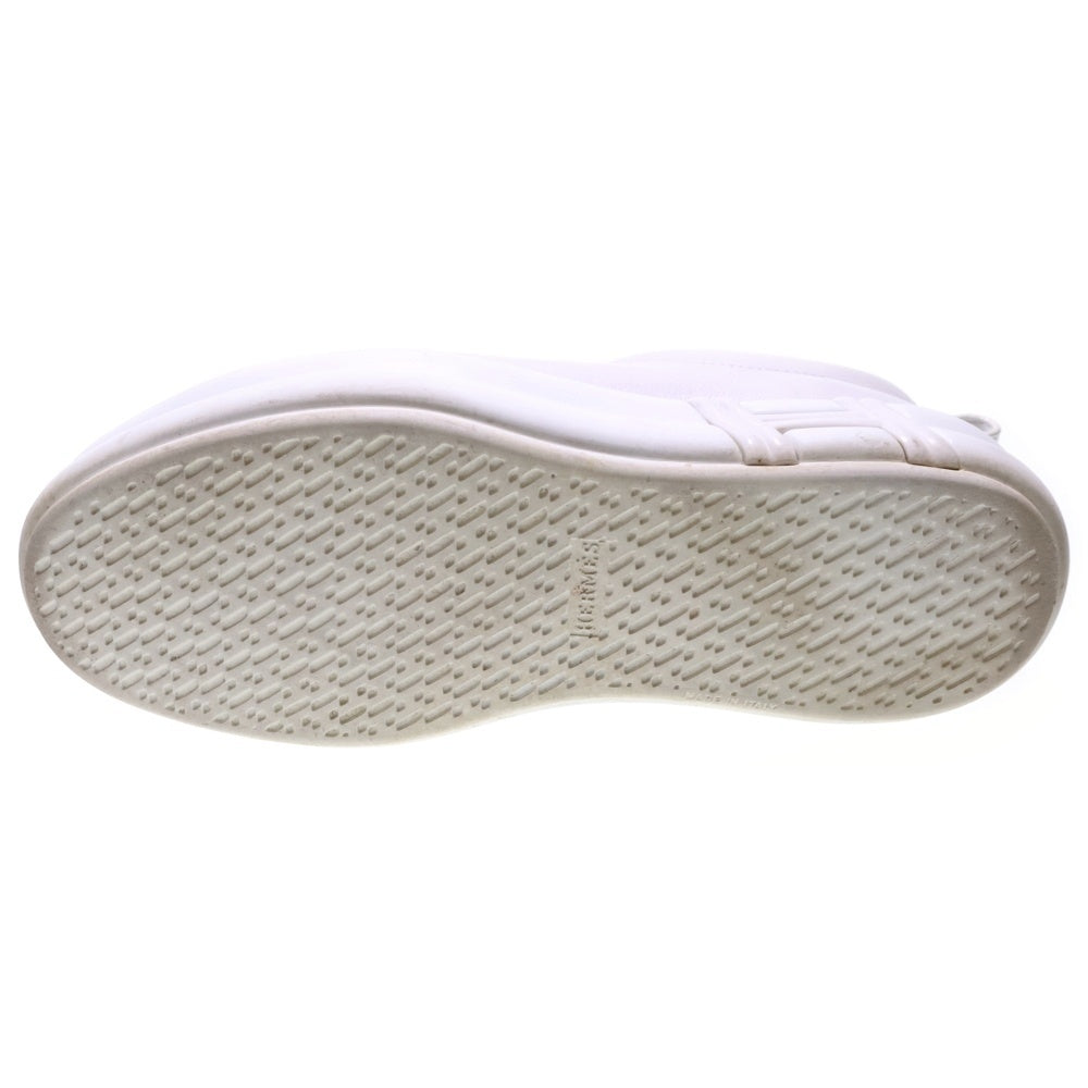 HERMES(エルメス) ハッピー Hロゴ レザー レースアップ ローカットシューズ スニーカー ホワイト レディース