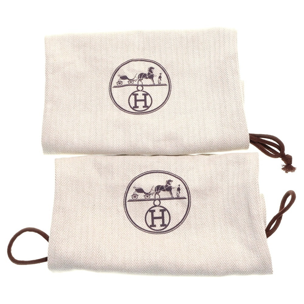 HERMES(エルメス) ハッピー Hロゴ レザー レースアップ ローカットシューズ スニーカー ホワイト レディース