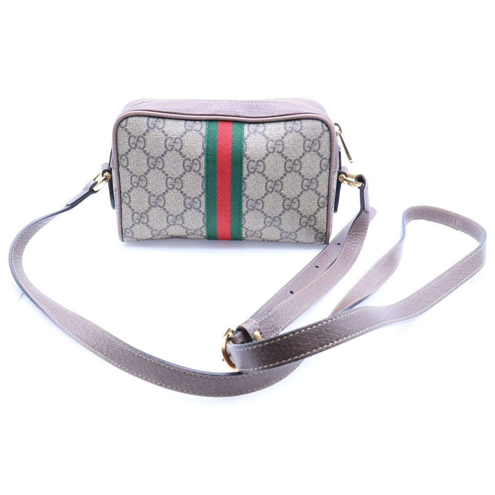 GUCCI(グッチ) オフィディア GGスプリーム ショルダーバッグ ブラウン×ベージュ キャンバス×レザー ゴールド金具