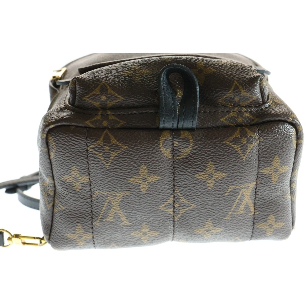 LOUIS VUITTON(ルイヴィトン) モノグラム パームスプリングス ミニ リュックサック バックパック ブラウン×ブラック レザー×PVC ゴールド金具 M41562