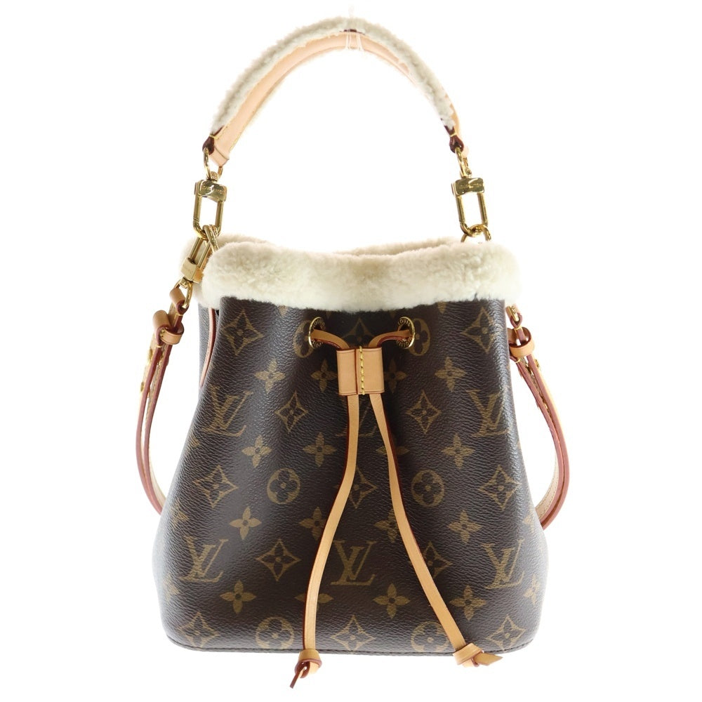 LOUIS VUITTON(ルイヴィトン) モノグラム ネオノエBB 2WAY フェイクファーレザーハンドバッグショルダーバッグ ブラウン レディース M46319