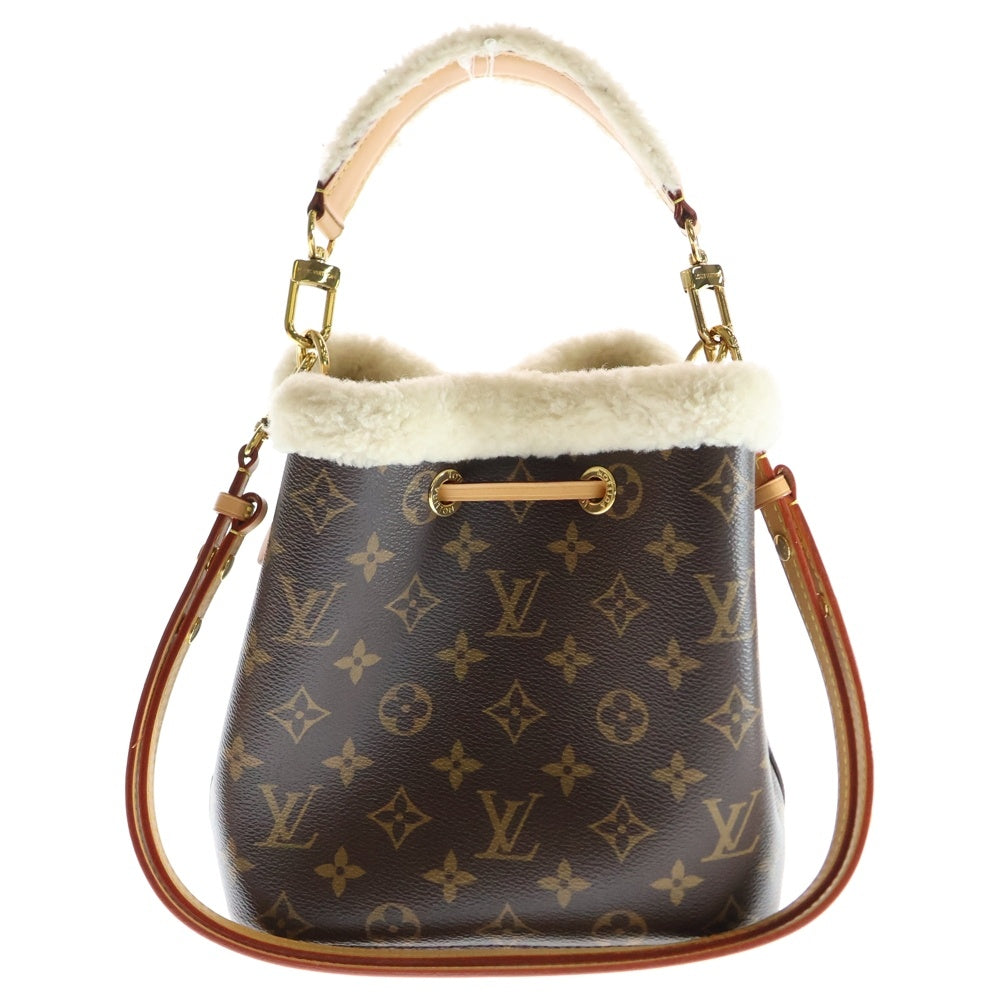 LOUIS VUITTON(ルイヴィトン) モノグラム ネオノエBB 2WAY フェイクファーレザーハンドバッグショルダーバッグ ブラウン レディース M46319