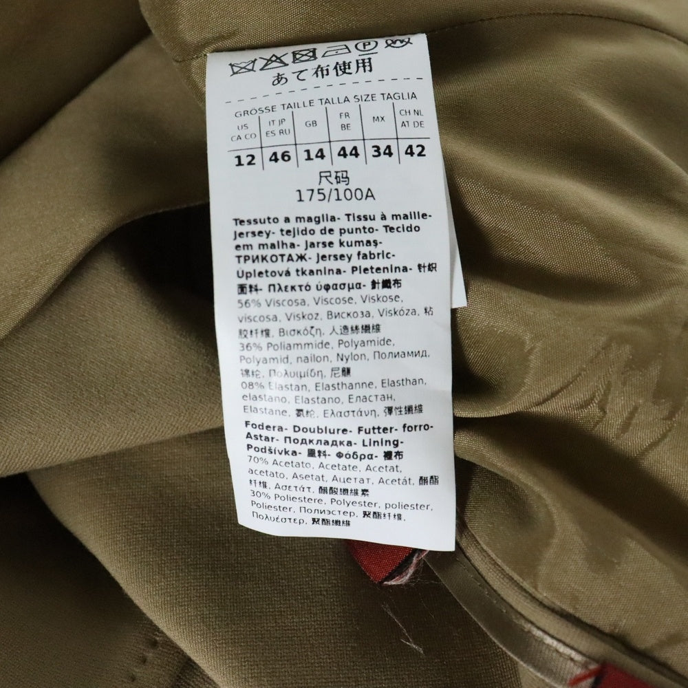 Max Mara(マックスマーラ) アセテート ゴールドボタン ダブルブレスト テーラードジャケット ベージュ レディース 24169110116