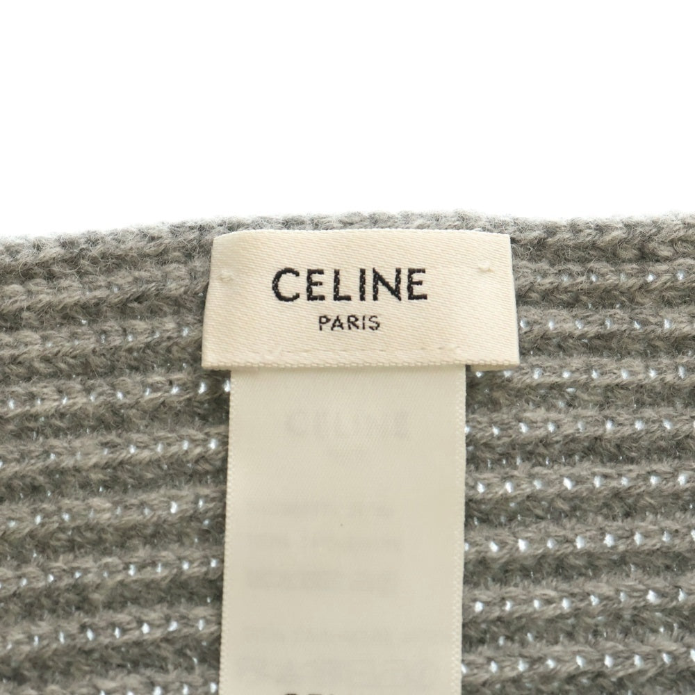 CELINE(セリーヌ) トリオンフ マフラー ストール グレー カシミヤ