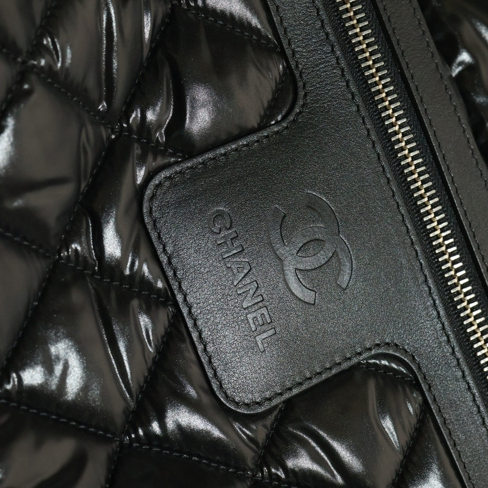 CHANEL(シャネル) キルティング コココクーン PM トートバッグ ハンドバッグ ブラック ナイロン