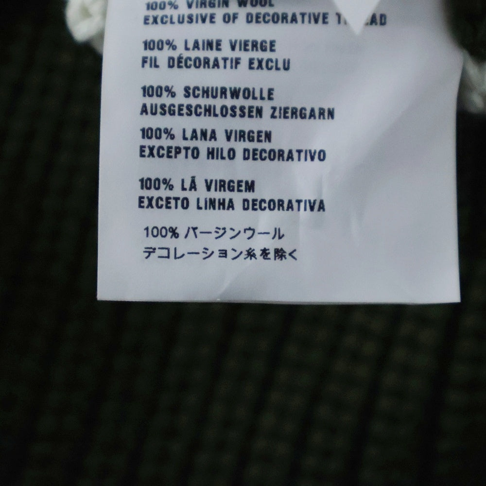 miumiu(ミュウミュウ) 19AW フラワー刺繍 フリルデザイン ウール プルオーバー 長袖ニット セーター グリーン レディース MML243