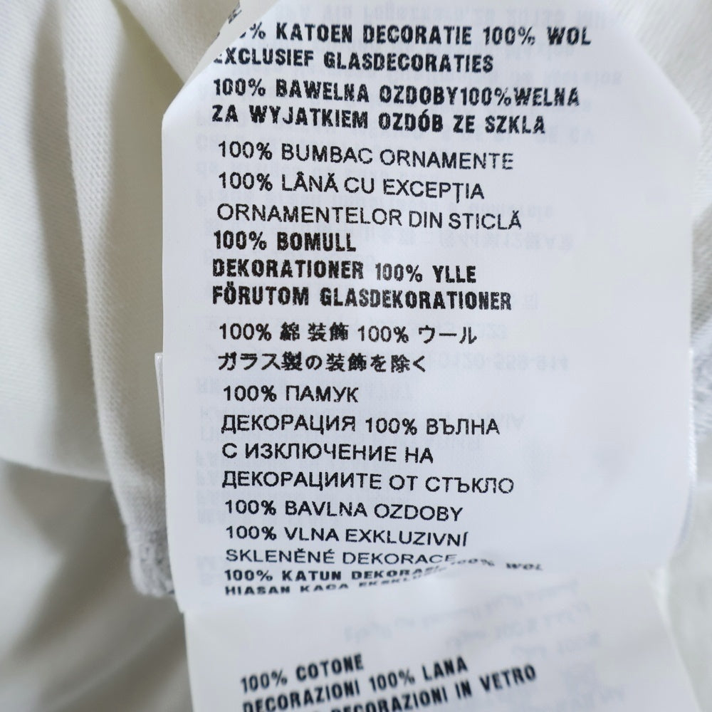 miumiu(ミュウミュウ) 17SS ビーズ刺?ワッペン プードル 犬 ロゴ クルーネック 半袖 Tシャツ カットソー ホワイト レディース MJN015