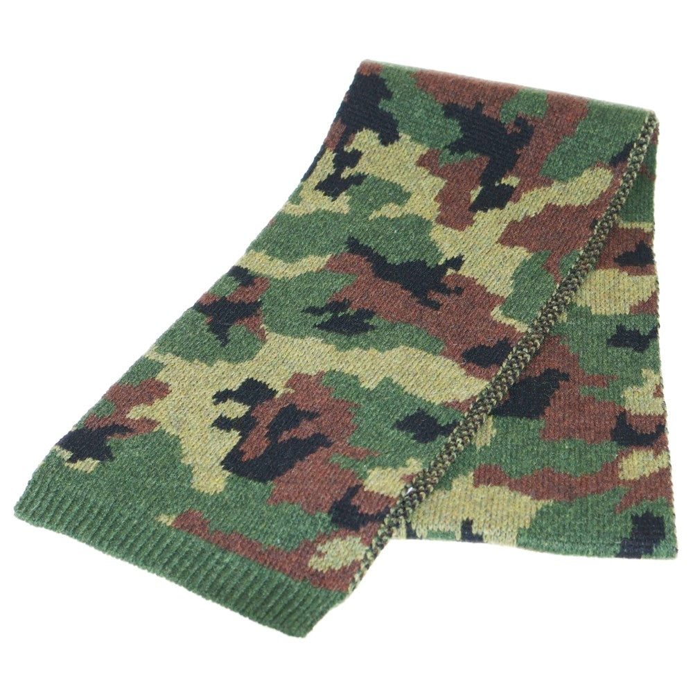 miumiu(ミュウミュウ) カモフラージュ マフラー カーキ オリーブグリーン ウール