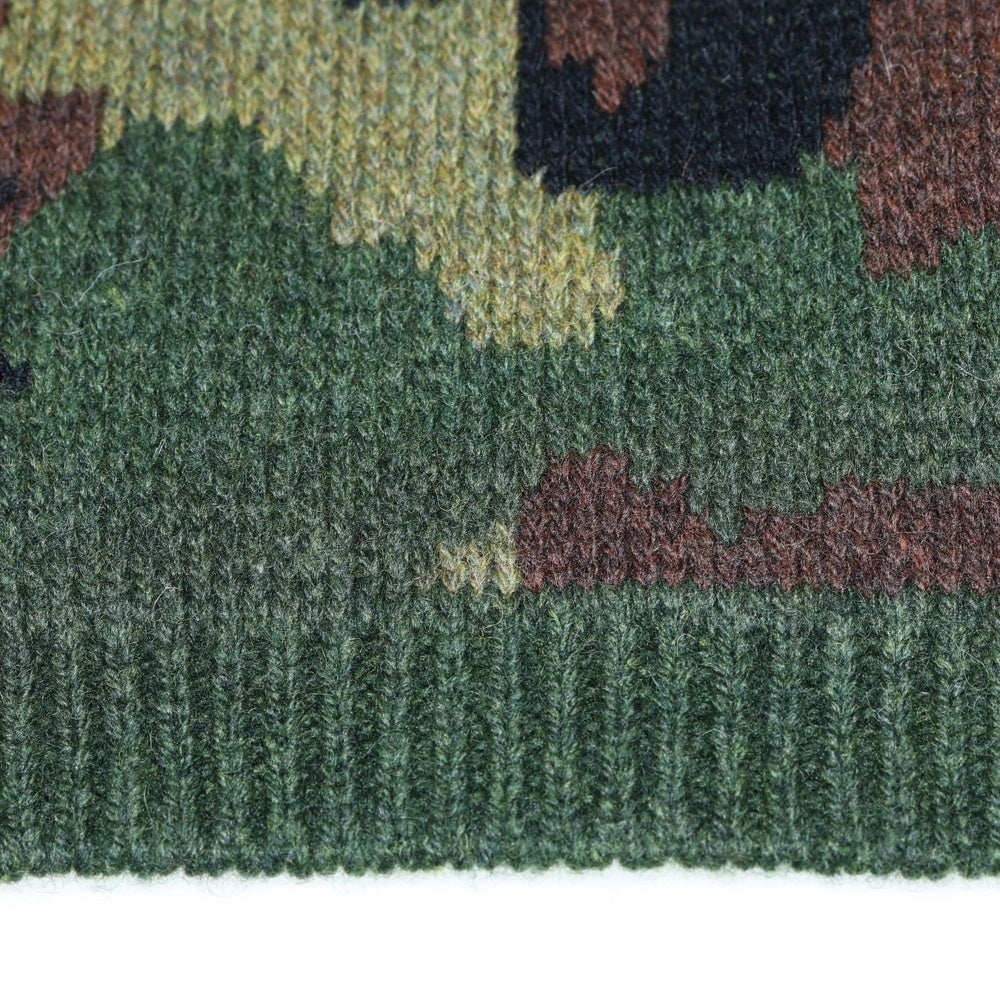 miumiu(ミュウミュウ) カモフラージュ マフラー カーキ オリーブグリーン ウール