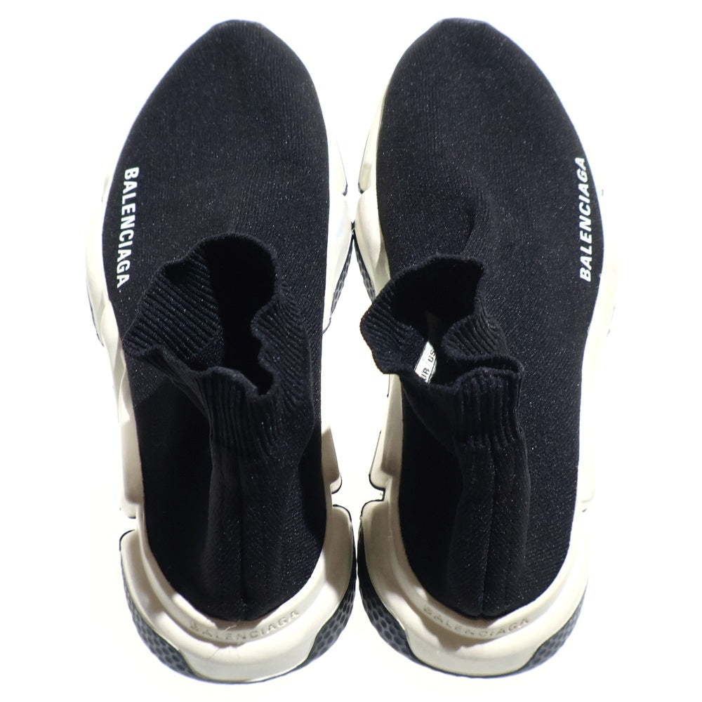 BALENCIAGA(バレンシアガ) SPEED TRAINER スピードトレーナー ロゴプリント ニット ソックス ハイカットシューズ スニーカー ブラック レディース