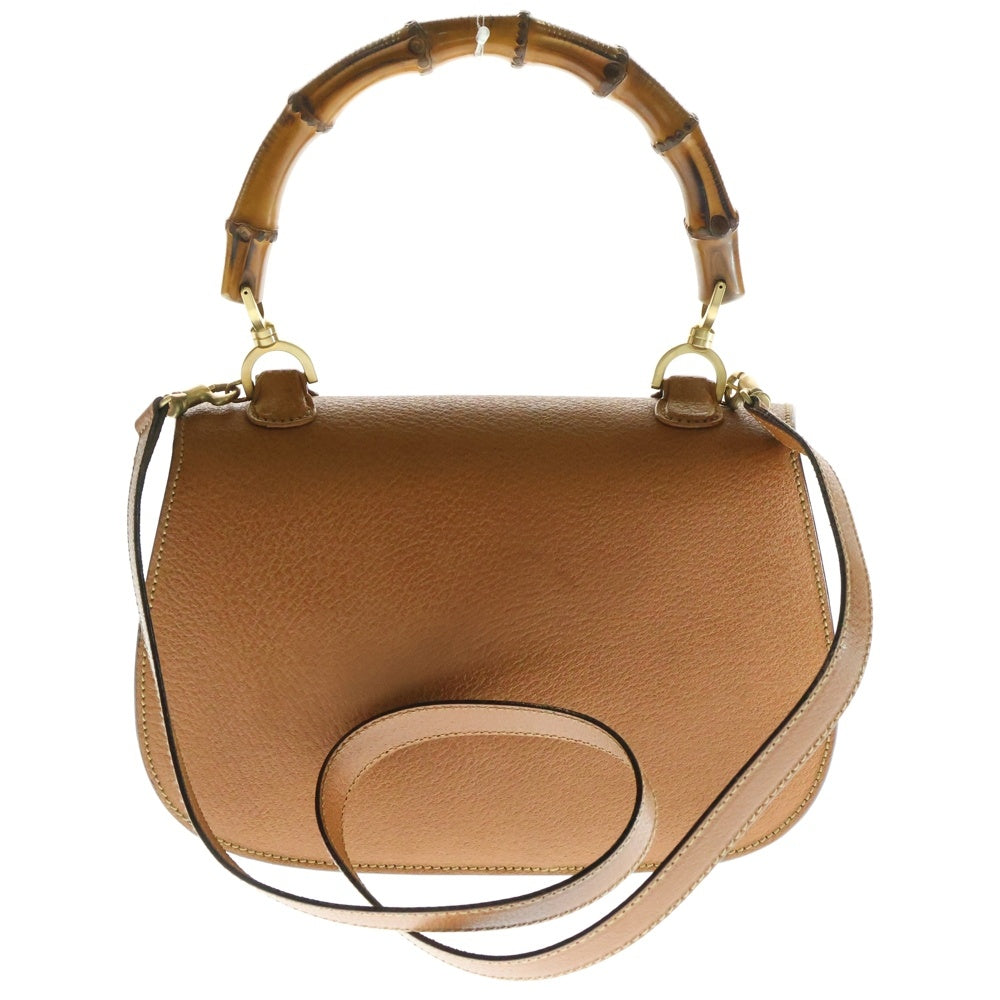 GUCCI(グッチ) オールドグッチ バンブー ハンドバッグ ショルダーバッグ ブラウン ゴールド金具 レザー 000‐2113‐0633
