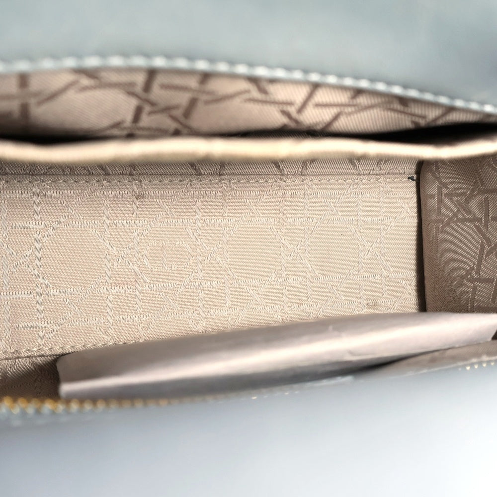 Christian Dior(クリスチャンディオール) LADY DIOR My ABCDior マイレディディオール スモール ラムスキン 2WAY チャーム付レザーハンドバッグ ショルダーバッグ ブルー レディース