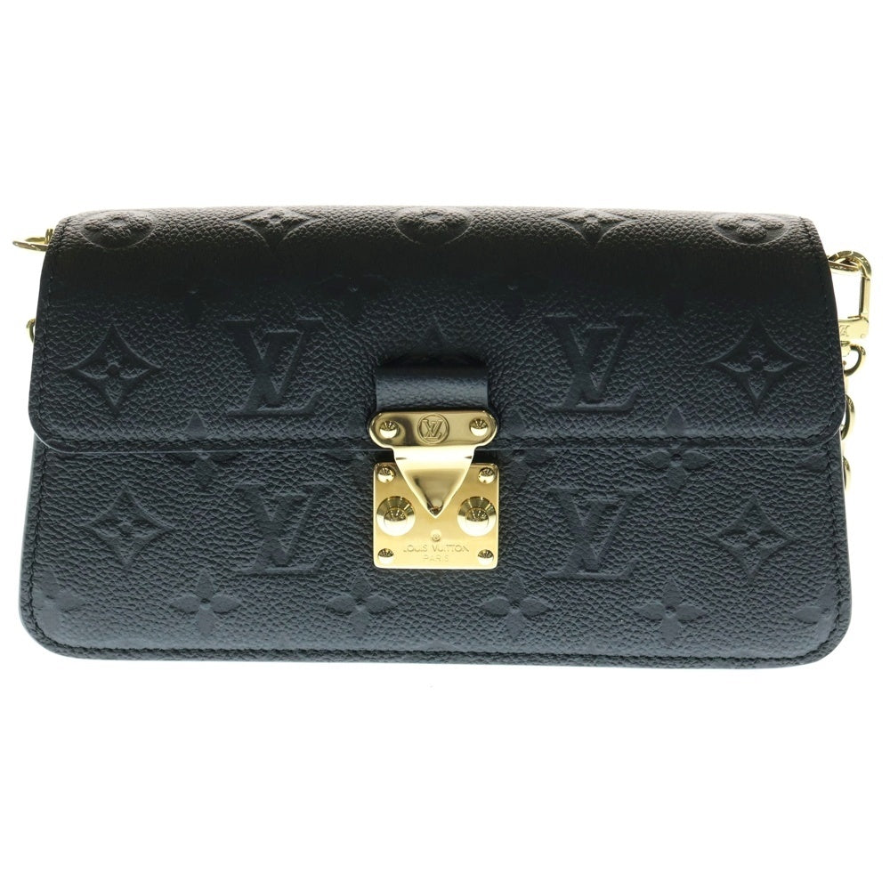 LOUIS VUITTON(ルイヴィトン) モノグラムアンプラント ウォレット オン チェーン メティス 長財布 レザーショルダーバッグ ブラック M82637