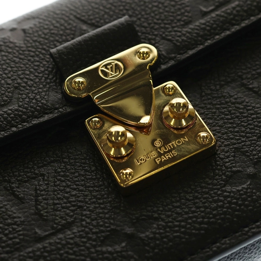 LOUIS VUITTON(ルイヴィトン) モノグラムアンプラント ウォレット オン チェーン メティス 長財布 レザーショルダーバッグ ブラック M82637