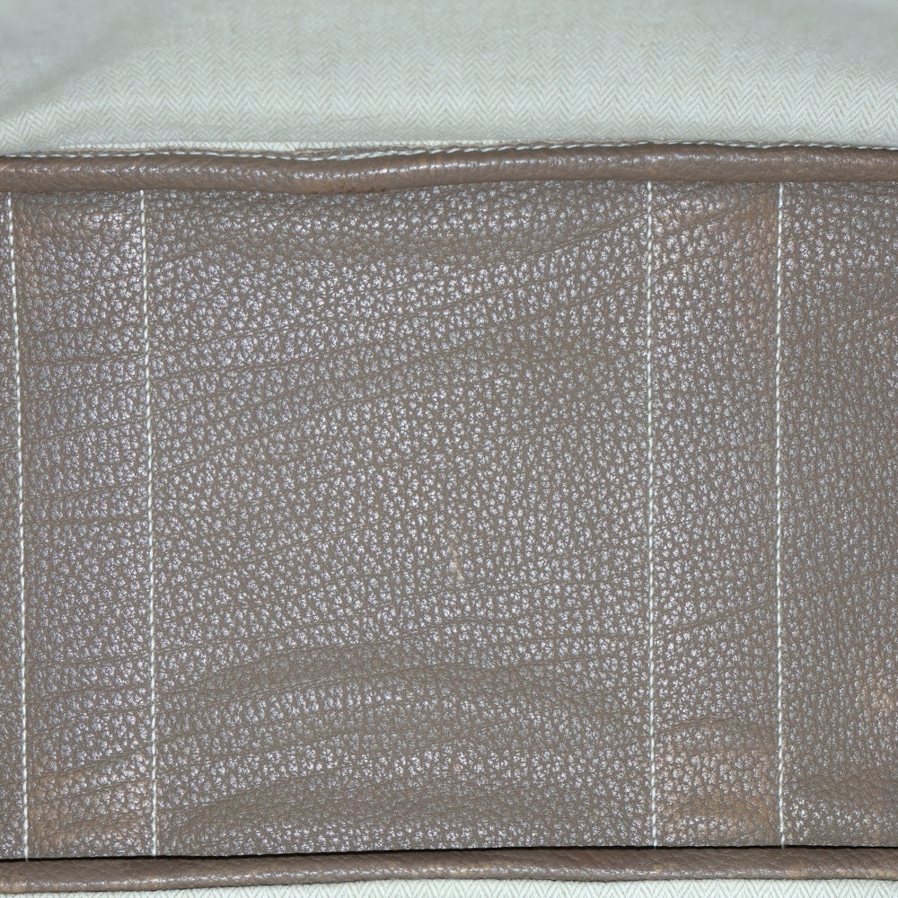 HERMES(エルメス) ガーデンパーティMM エトゥープ ネゴンダ トートバッグ ハンドバッグ レザー ブラウン シルバー金具 □K刻印