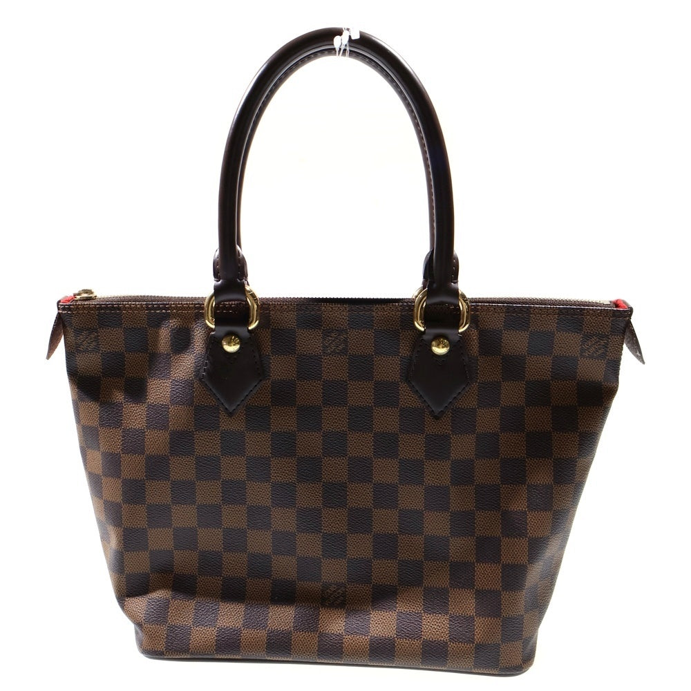 LOUIS VUITTON(ルイヴィトン) ダミエ サレヤPM トートバッグ ハンドバッグ ブラウン ゴールド金具 レザー×PVC N51183
