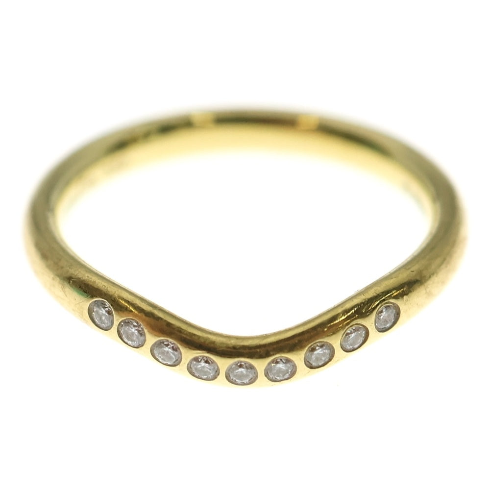 TIFFANY & Co.(ティファニー) エルサペレッティ カーブドバンド ダイヤ付リング 指輪 Au750YG イエローゴールド レディース