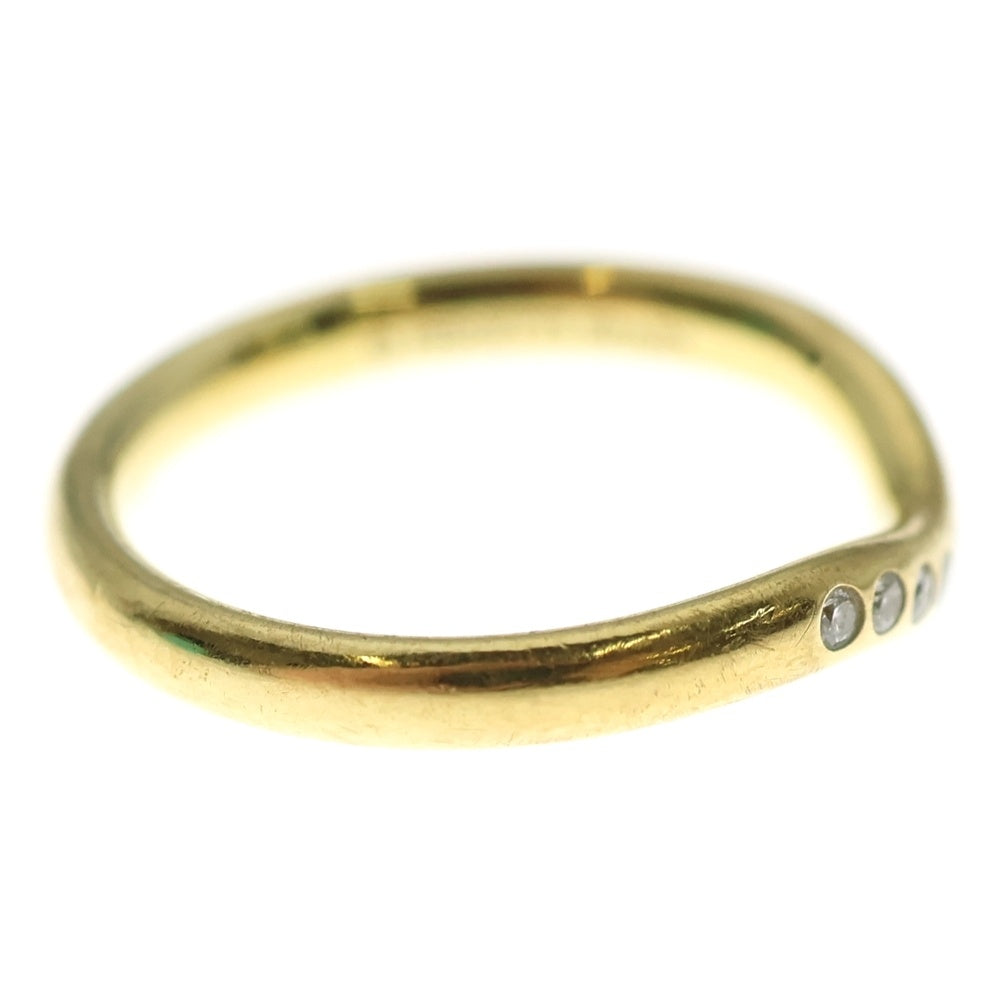 TIFFANY & Co.(ティファニー) エルサペレッティ カーブドバンド ダイヤ付リング 指輪 Au750YG イエローゴールド レディース