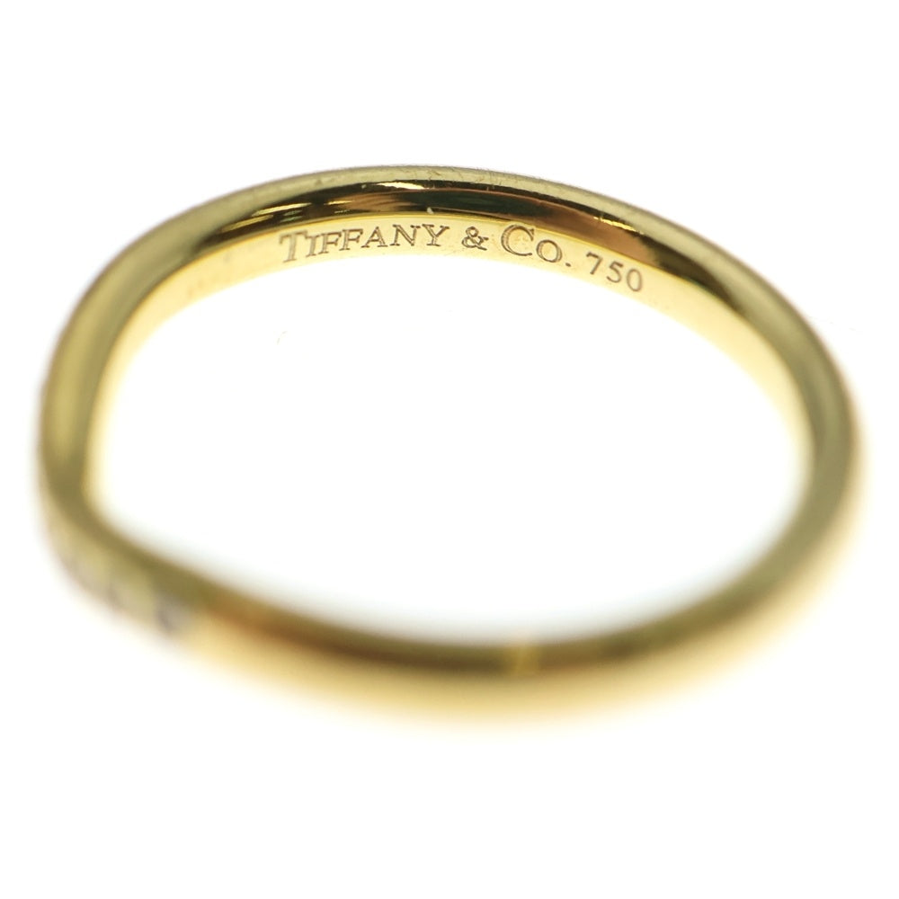 TIFFANY & Co.(ティファニー) エルサペレッティ カーブドバンド ダイヤ付リング 指輪 Au750YG イエローゴールド レディース