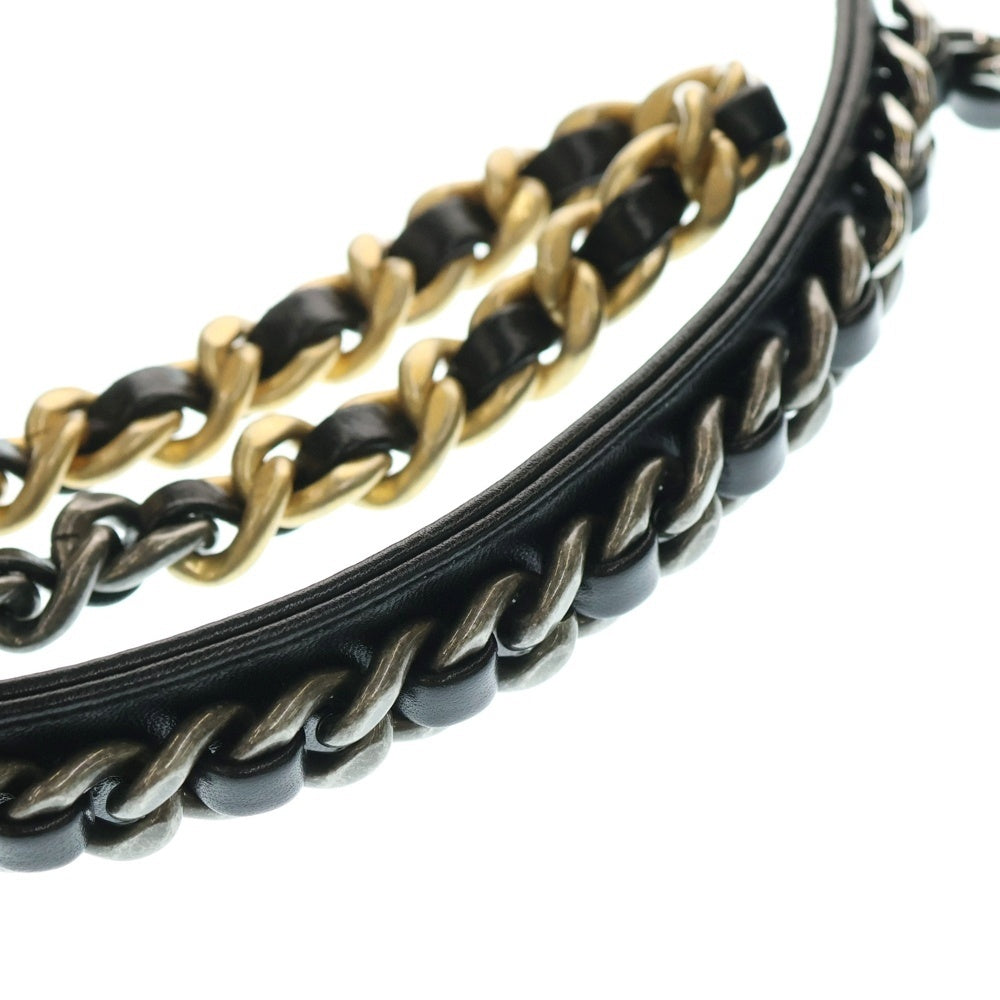 CHANEL(シャネル) シャネル19 ディズヌフ ココマークラムスキン レザー ターンロック 2WAY チェーン ハンド ショルダーバッグ シルバー/ゴールド金具 ブラック AS1160