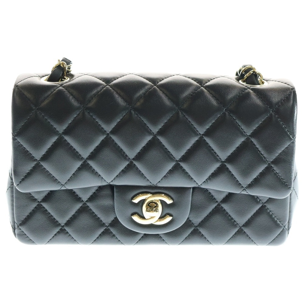 シャネル ショルダーバッグ マトラッセ シングルチェーン ラムスキン ブラック ゴールド金具 6436091 シャネル(CHANEL)シャネル マトラッセ シングルフラップチェーンショ
