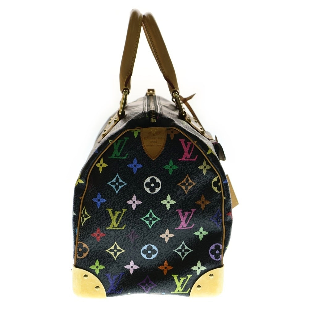LOUIS VUITTON(ルイヴィトン) モノグラムマルチカラー スピーディ30 ボストンバッグ ハンドバッグ ブラック×ブラウン レザー×PVC ゴールド金具 M92642
