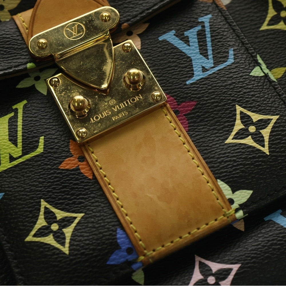 LOUIS VUITTON(ルイヴィトン) モノグラムマルチカラー スピーディ30 ボストンバッグ ハンドバッグ ブラック×ブラウン レザー×PVC ゴールド金具 M92642