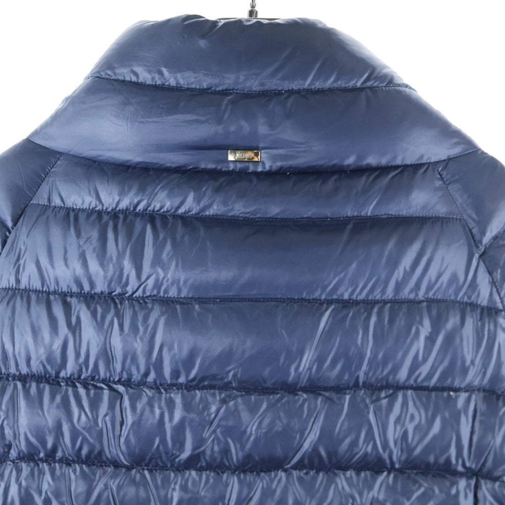 HERNO(ヘルノ) SOFIA ソフィア ハイネック スナップボタン ダウンジャケット ネイビー レディース PI0046D-12017-9245