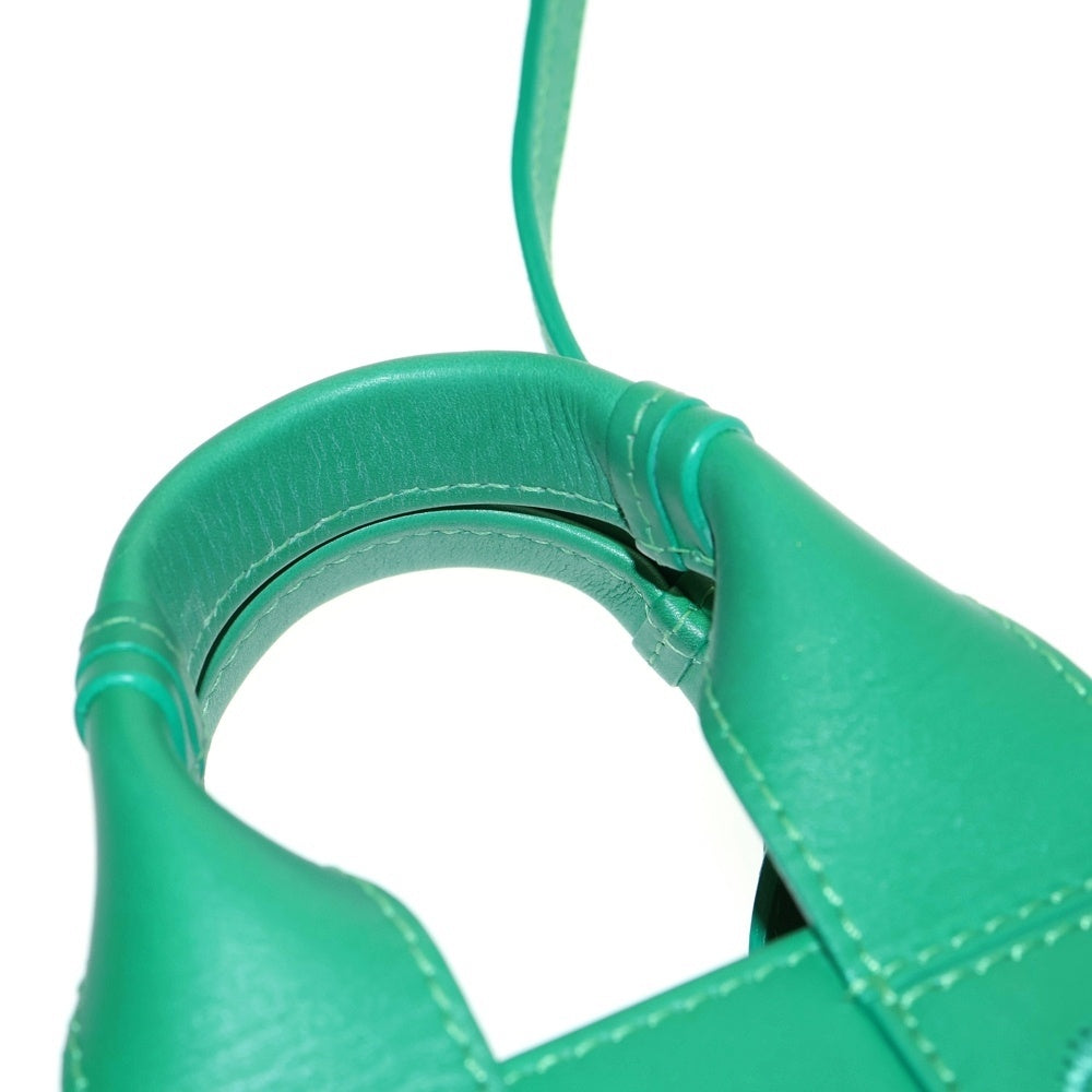 Chloe(クロエ) ウッディ 2WAYバッグ ミニトートバッグ ハンドバッグ ショルダーバッグ グリーン レザー