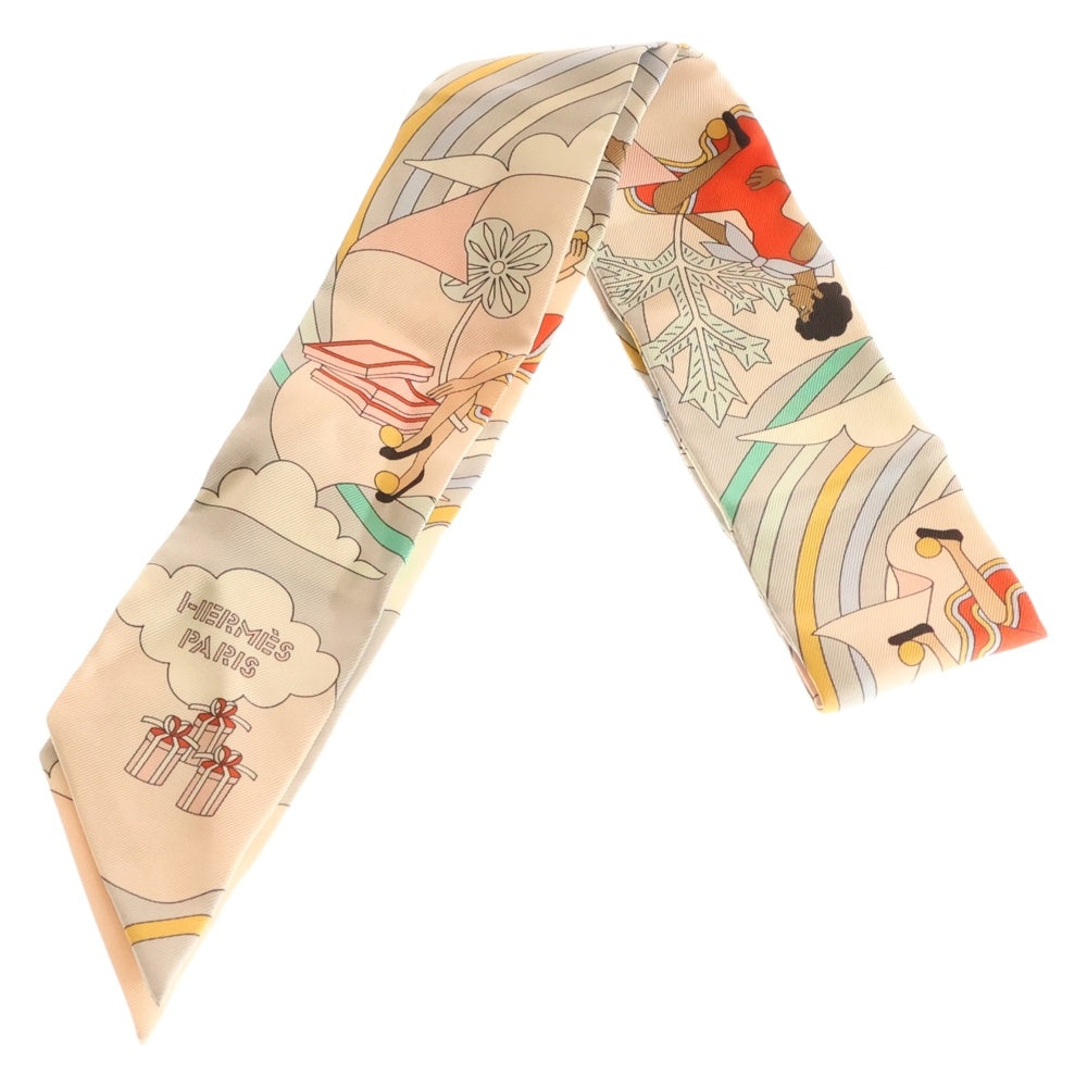 HERMES(エルメス) ツイリー 空飛ぶカレ スカーフ パステルピンク