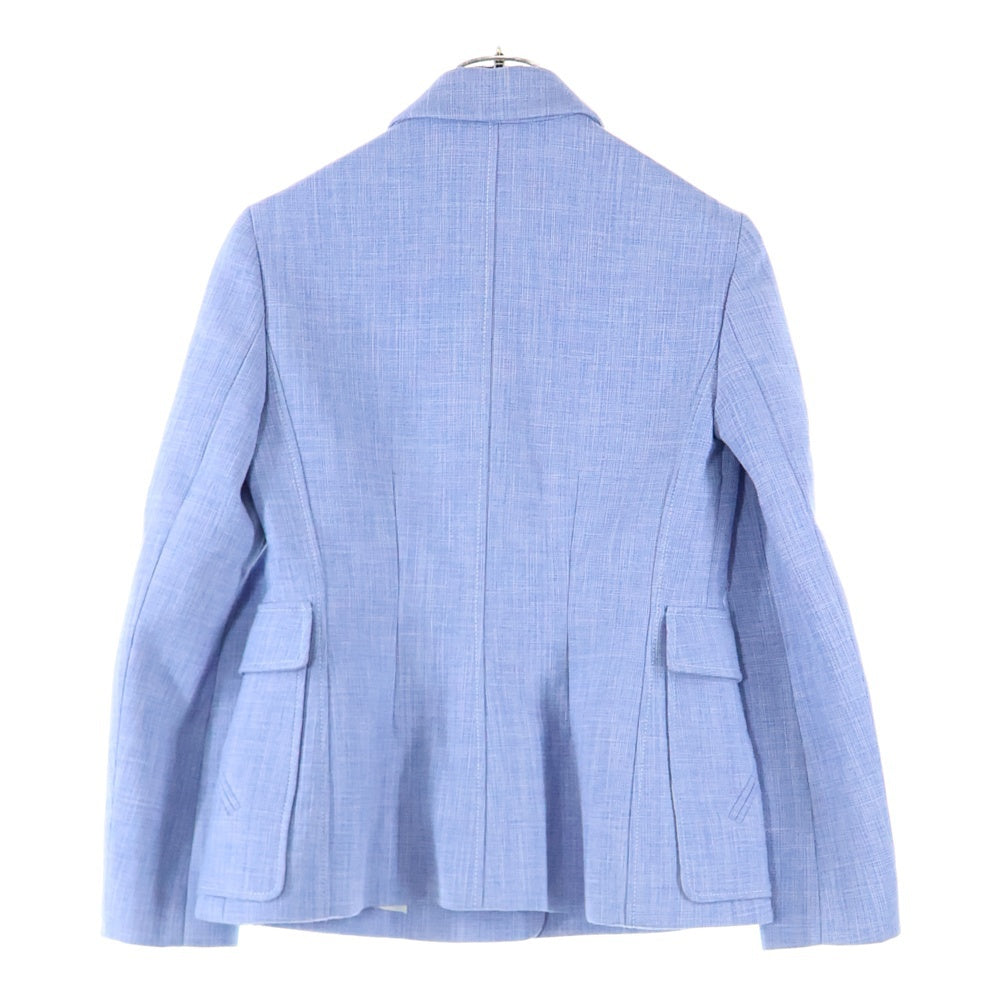 Christian Dior(クリスチャンディオール) ウール混 レーヨン ジップデザイン ダブルブレスト 4B テーラードジャケット ブルー 7C21246A1358