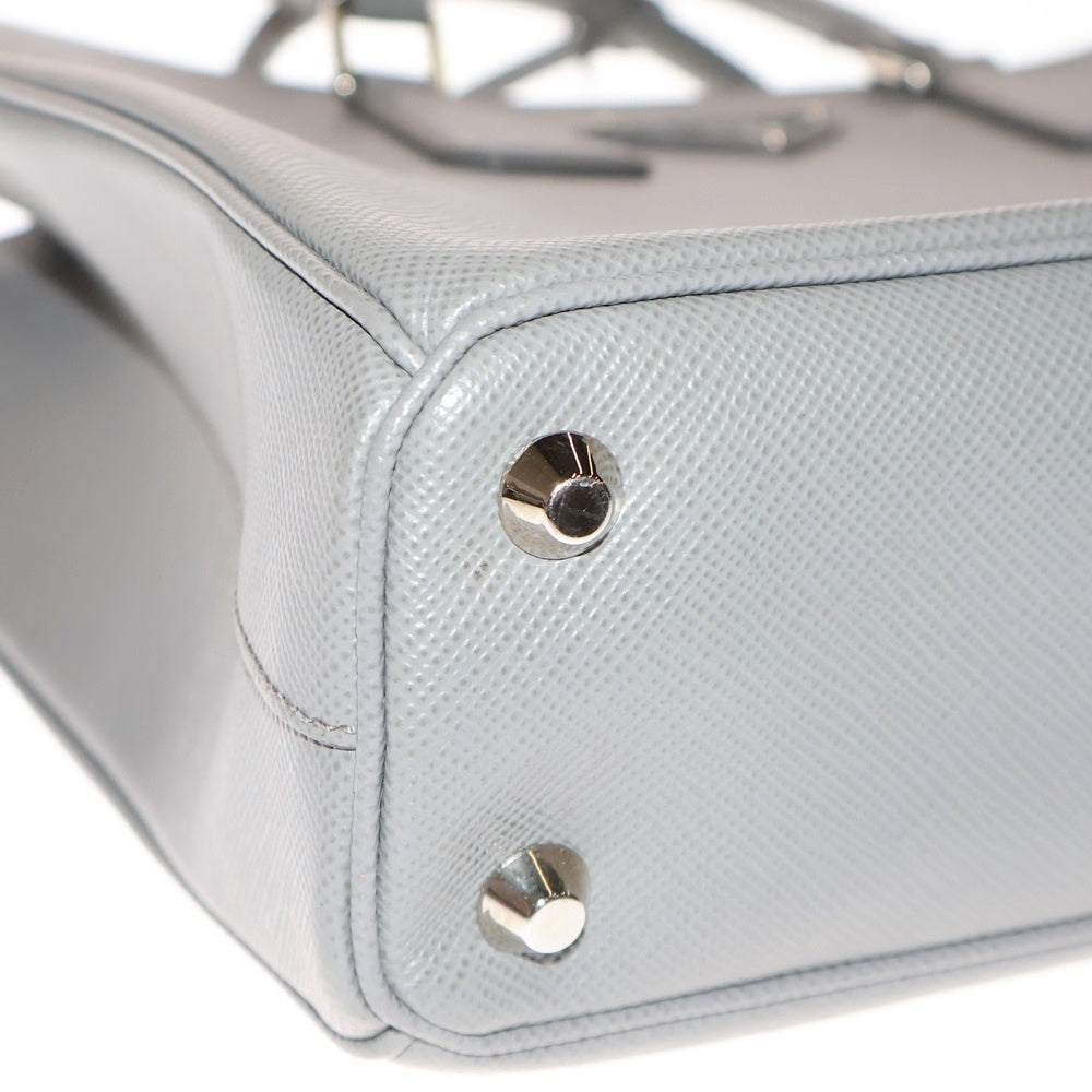 PRADA(プラダ) ガリレア ハンドバッグ グレー サフィアーノレザー