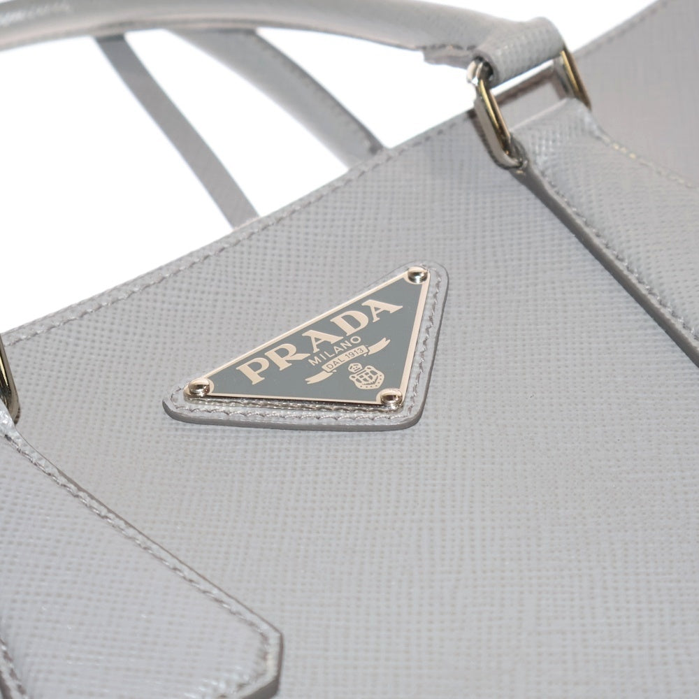 PRADA(プラダ) ガリレア ハンドバッグ グレー サフィアーノレザー