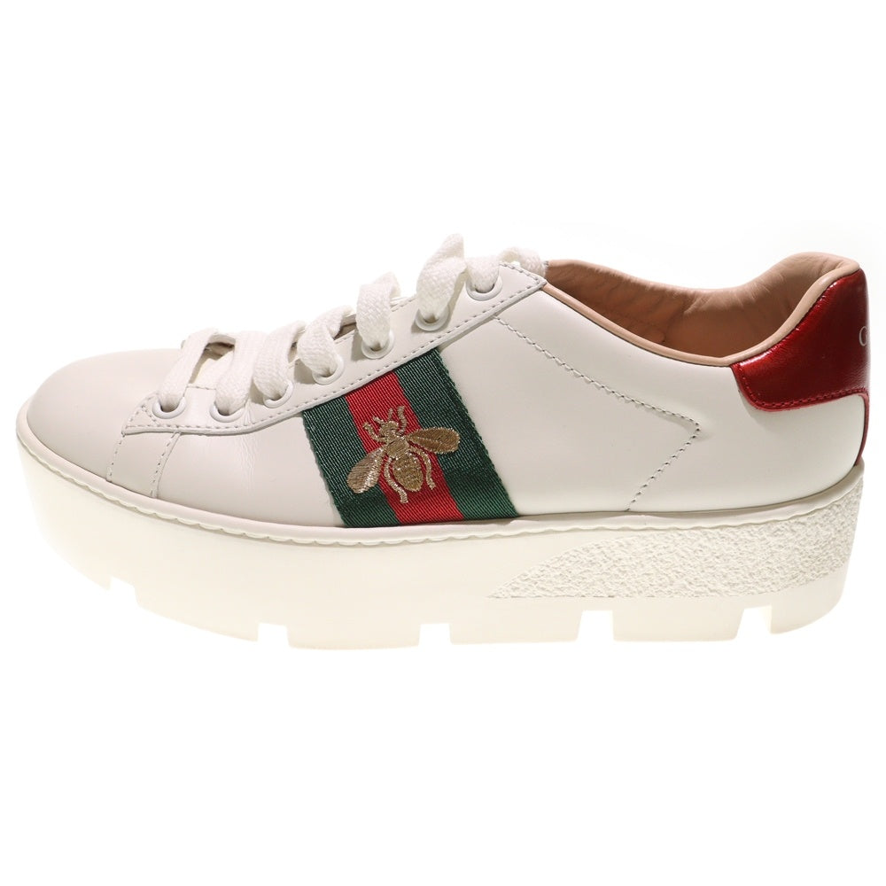 GUCCI(グッチ) Ace エース エンブロイダリー プラットフォーム スニーカー ホワイト 577573