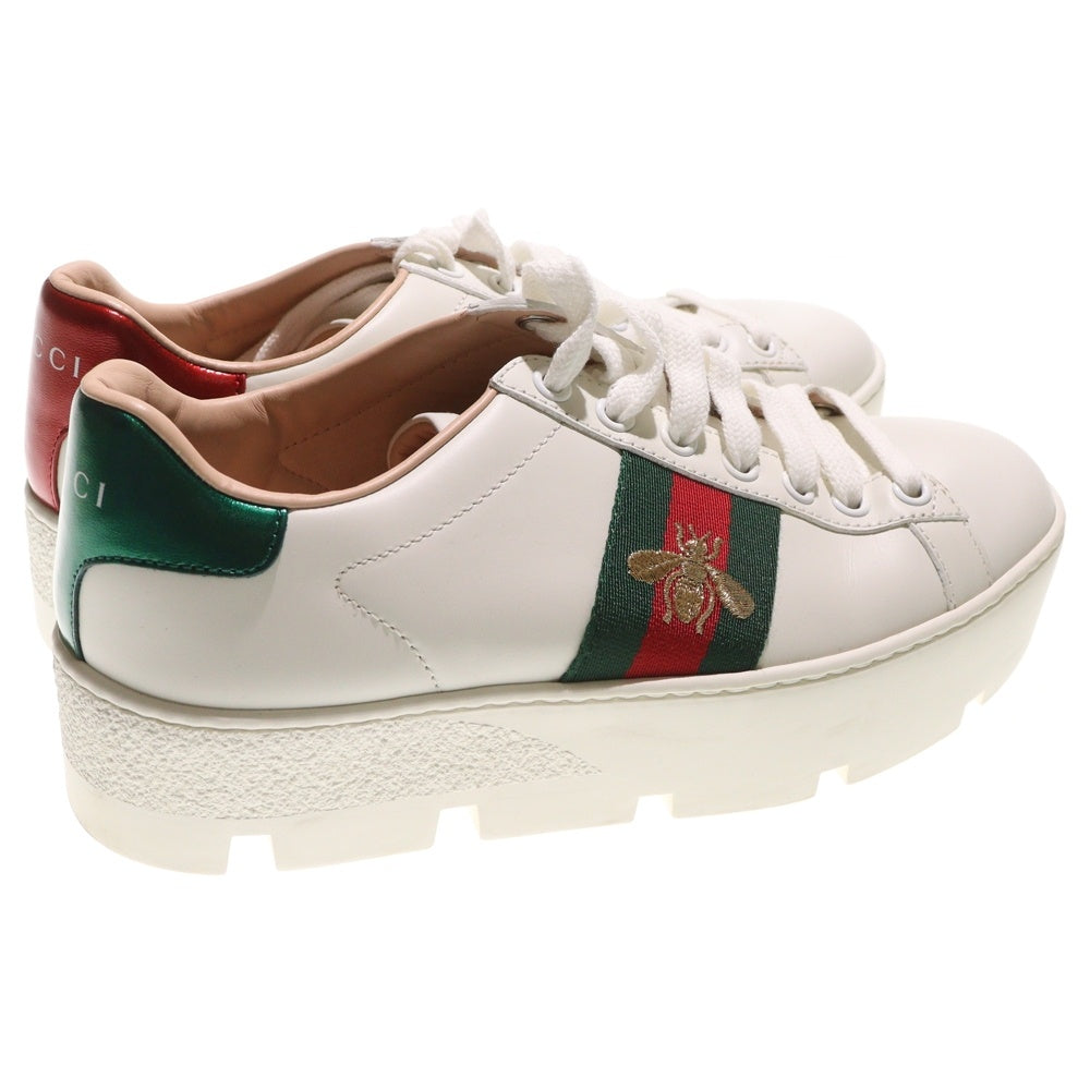 GUCCI(グッチ) Ace エース エンブロイダリー プラットフォーム スニーカー ホワイト 577573