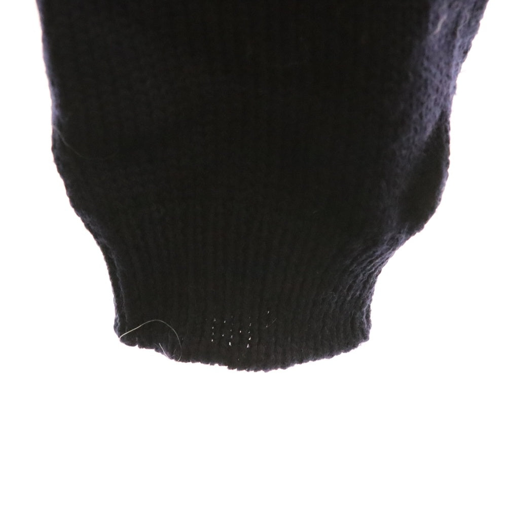 miumiu(ミュウミュウ) 16AW フラワー ビーズ装飾 ウール クルーネック 長袖ニット カーディガン ネイビー レディース MMC039