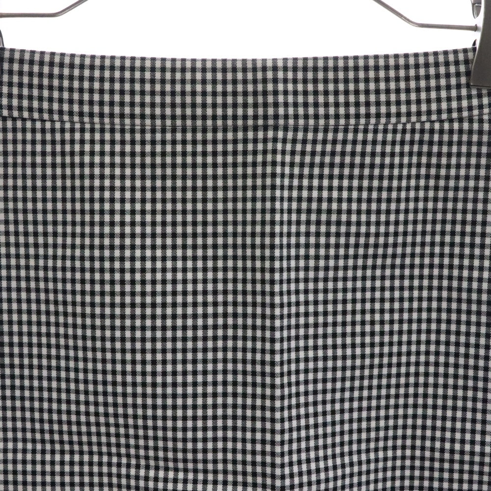 miumiu(ミュウミュウ) 19AW ギンガムチェック総柄 裾ウェーブデザイン ミニスカート ブラック/ホワイト レディース MG1301