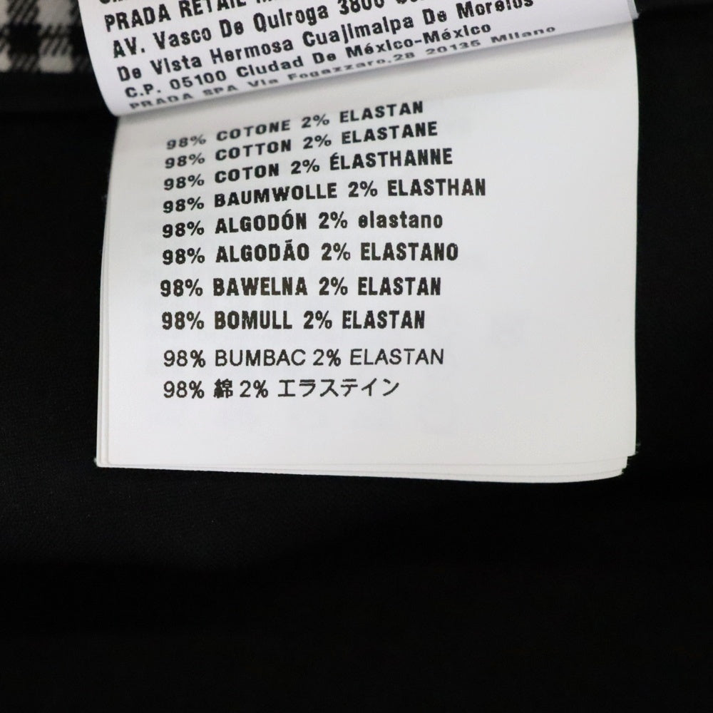 miumiu(ミュウミュウ) 19AW ギンガムチェック総柄 裾ウェーブデザイン ミニスカート ブラック/ホワイト レディース MG1301