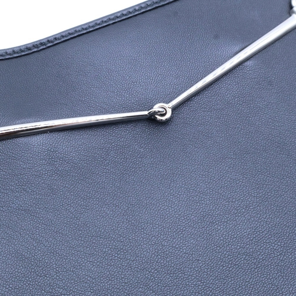 GUCCI(グッチ) ホースビットスリム ワンショルダーバッグ ミニバッグ ハンドバッグ ブラック シルバー金具 レザー 764191