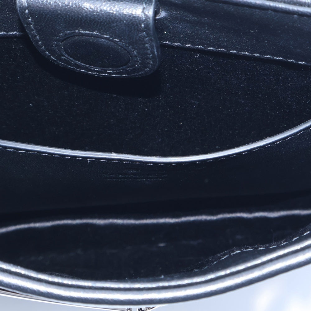 GUCCI(グッチ) ホースビットスリム ワンショルダーバッグ ミニバッグ ハンドバッグ ブラック シルバー金具 レザー 764191