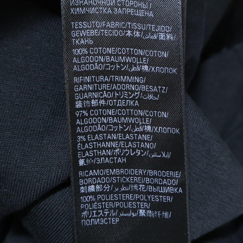 BALENCIAGA(バレンシアガ) 22AW Inside Out インサイドアウト ダメージ加工 ロゴ刺繍 オーバーサイズ クルーネック 半袖Tシャツ カットソー ブラック 720198