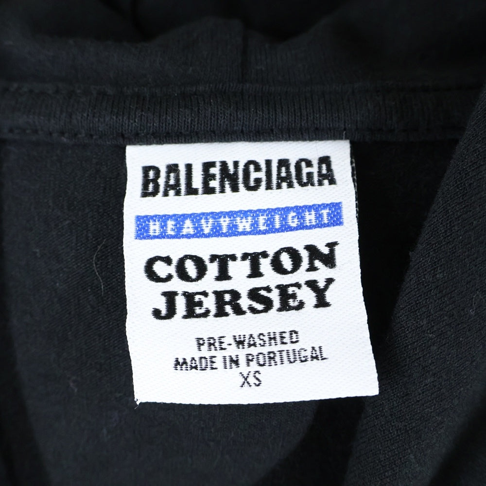 BALENCIAGA(バレンシアガ) フーデッド ロングスリーブ 長袖Tシャツ カットソー ブラック 787350