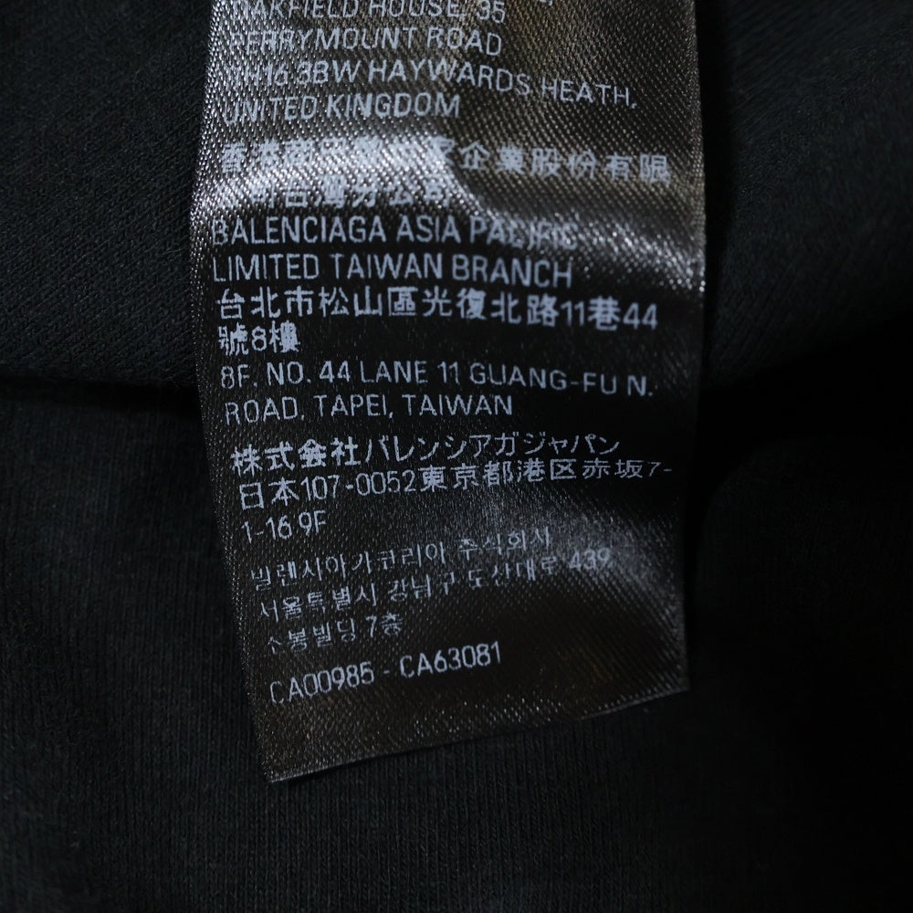 BALENCIAGA(バレンシアガ) フーデッド ロングスリーブ 長袖Tシャツ カットソー ブラック 787350