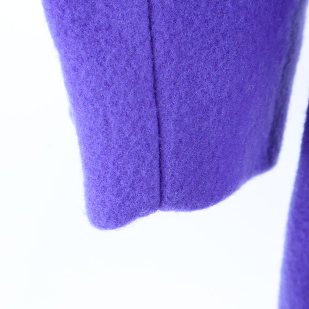 MSGM(エムエスジーエム) ウール ダブルブレスト ピークドラペル チェスター ロングコート パープル