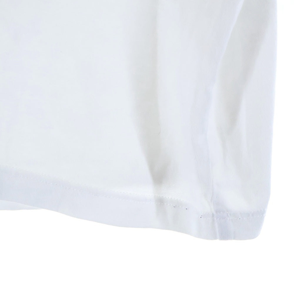 MSGM(エムエスジーエム) アブストラクト ロゴプリント クルーネック 半袖Tシャツ カットソー ホワイト