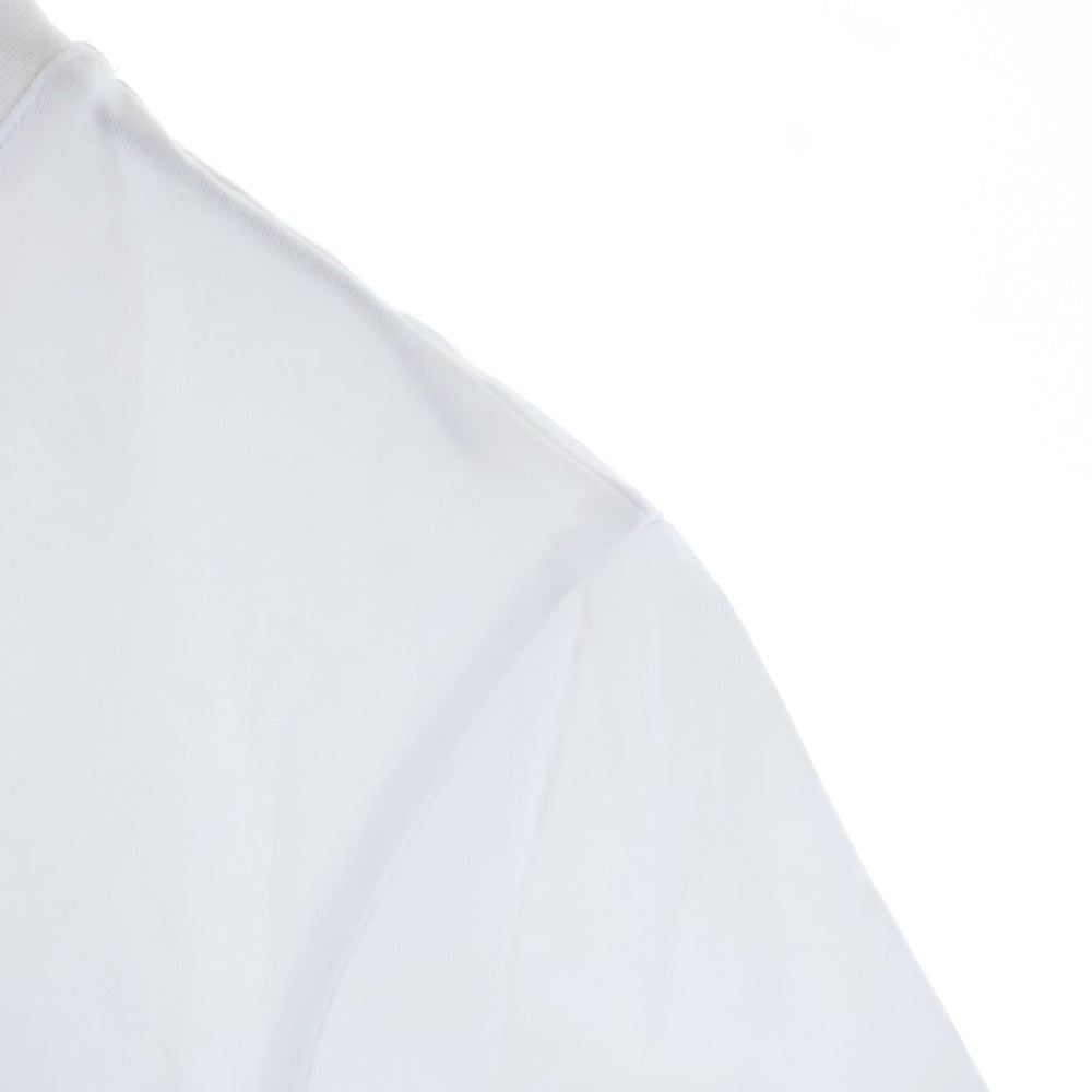 MSGM(エムエスジーエム) アブストラクト ロゴプリント クルーネック 半袖Tシャツ カットソー ホワイト