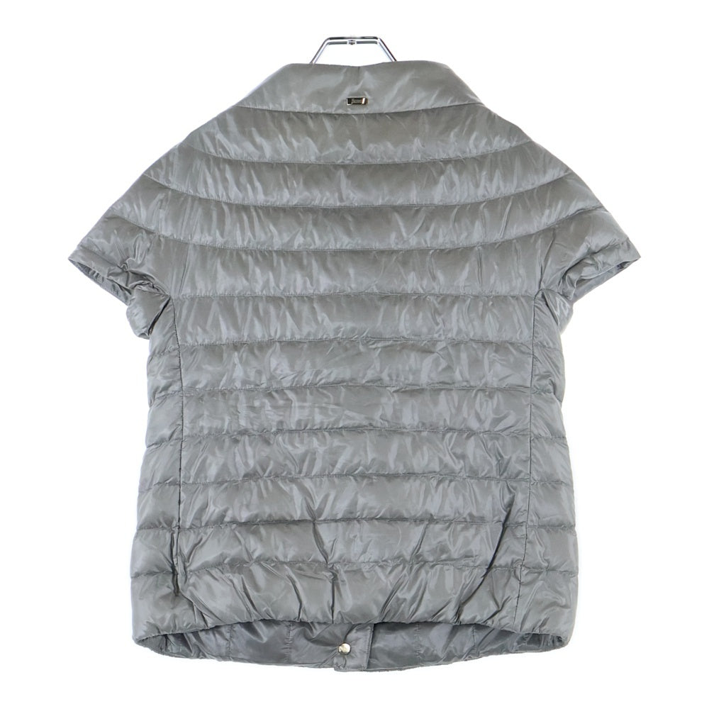 HERNO(ヘルノ) ハーフスリーブ 半袖 スナップボタン ライトダウンジャケット ベスト グレー レディース 45525-40185-3