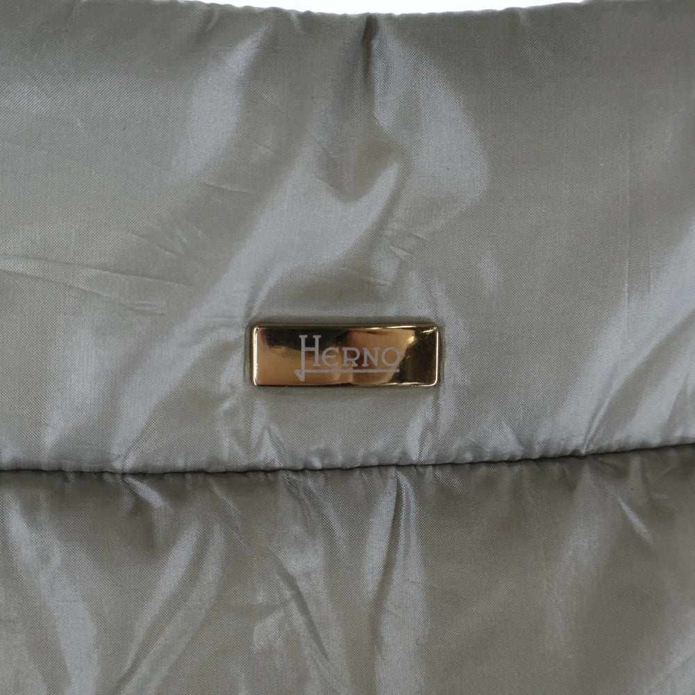 HERNO(ヘルノ) ハーフスリーブ 半袖 スナップボタン ライトダウンジャケット ベスト グレー レディース 45525-40185-3