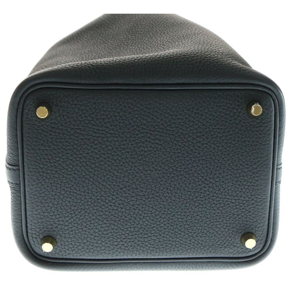 HERMES(エルメス) ピコタンロックPM タッチ ハンドバッグ ブラック アリゲーター×トリヨンクレマンス ゴールド金具 Z刻印 カデナ