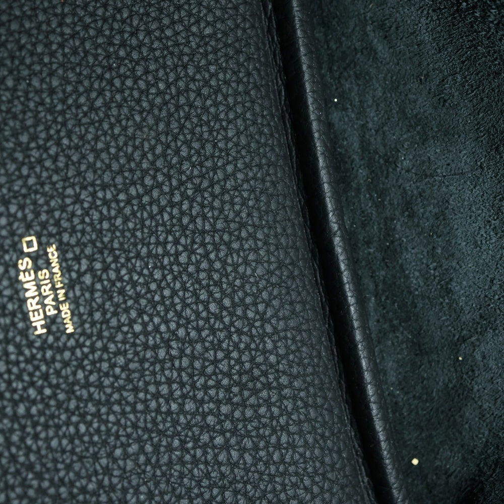 HERMES(エルメス) ピコタンロックPM タッチ ハンドバッグ ブラック アリゲーター×トリヨンクレマンス ゴールド金具 Z刻印 カデナ